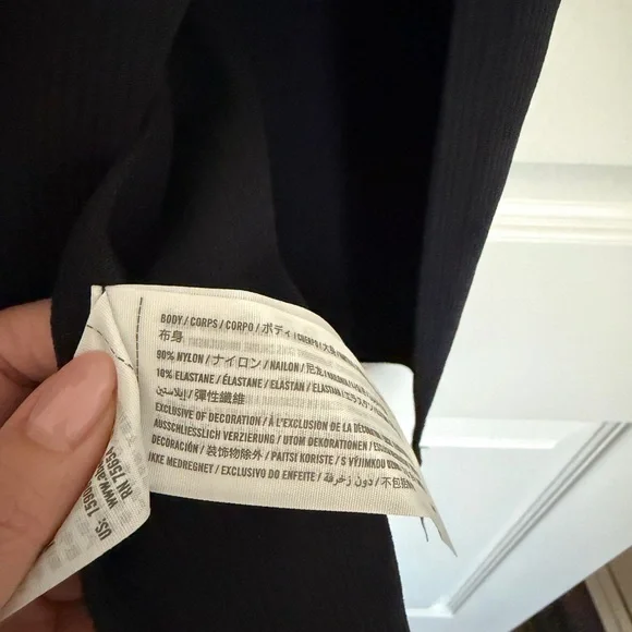 Abercrombie & Fitch Ribbed Midi Dress in Black - Picture 6 of 6